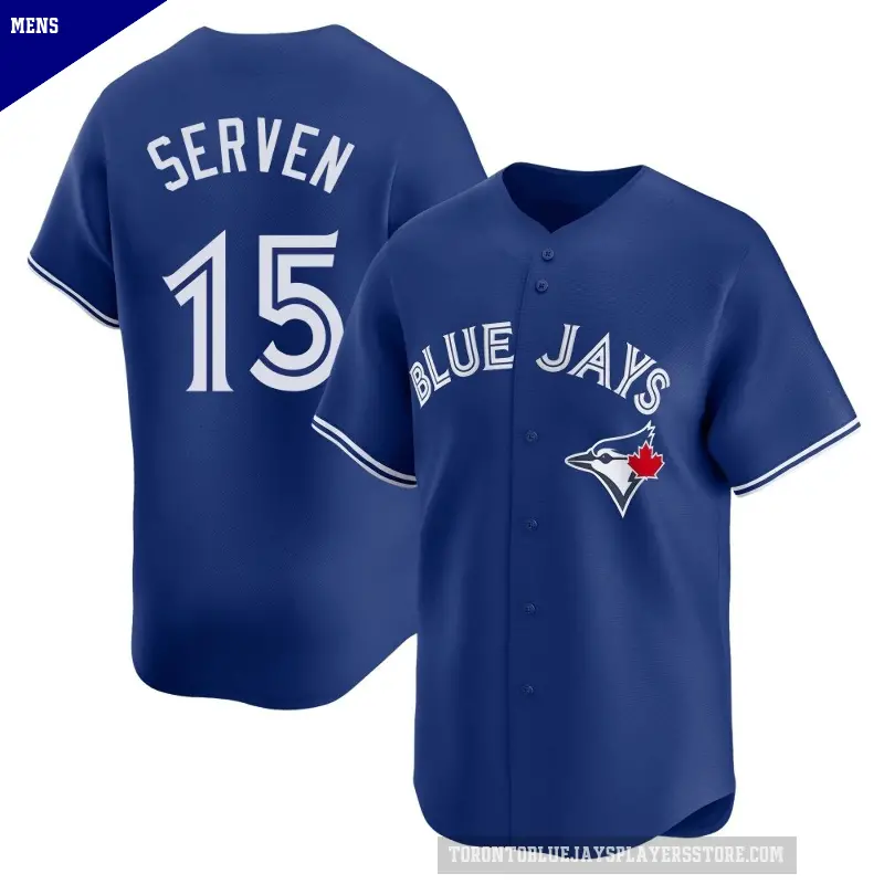 Men's No.15 Brian Serven Toronto Blue Jays Royal Limited Alternate Jersey