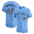 Men's No.48 Seranthony Dominguez Toronto Blue Jays Blue Elite Powder Alternate Jersey