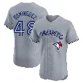 Men's No.48 Seranthony Dominguez Toronto Blue Jays Gray Elite Road Jersey
