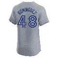 Men's No.48 Seranthony Dominguez Toronto Blue Jays Gray Elite Road Jersey