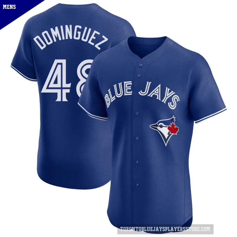 Men's No.48 Seranthony Dominguez Toronto Blue Jays Royal Elite Alternate Jersey