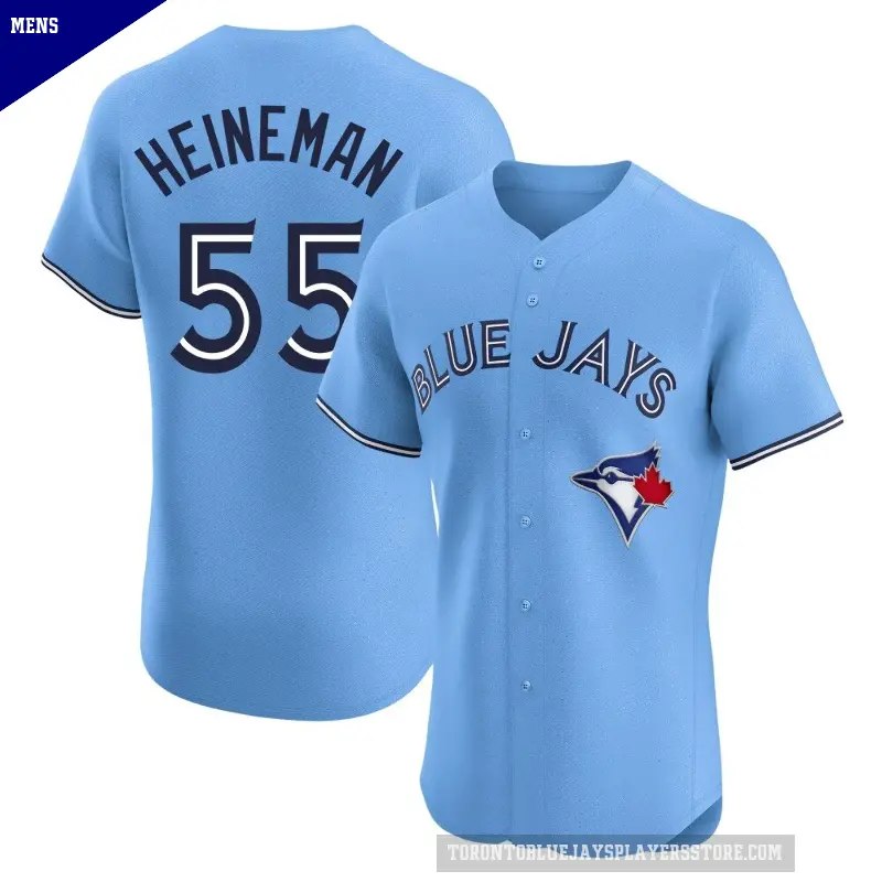 Men's No.55 Tyler Heineman Toronto Blue Jays Blue Elite Powder Alternate Jersey