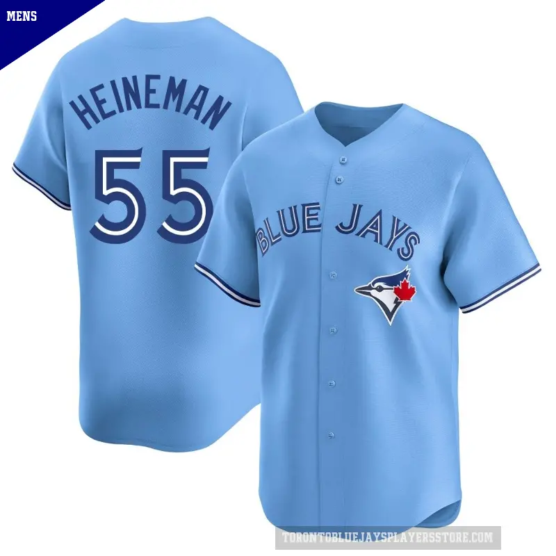 Men's No.55 Tyler Heineman Toronto Blue Jays Blue Limited Powder Alternate Jersey