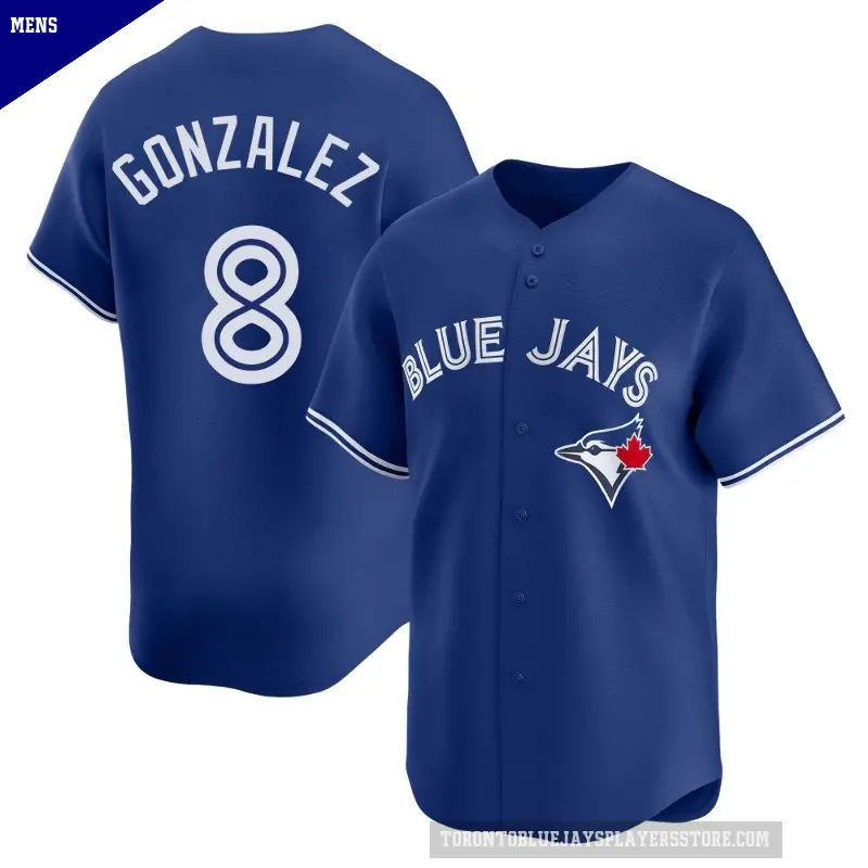 Men's No.8 Alex Gonzalez Toronto Blue Jays Royal Limited Alternate Jersey