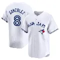 Men's No.8 Alex Gonzalez Toronto Blue Jays White Limited Home Jersey