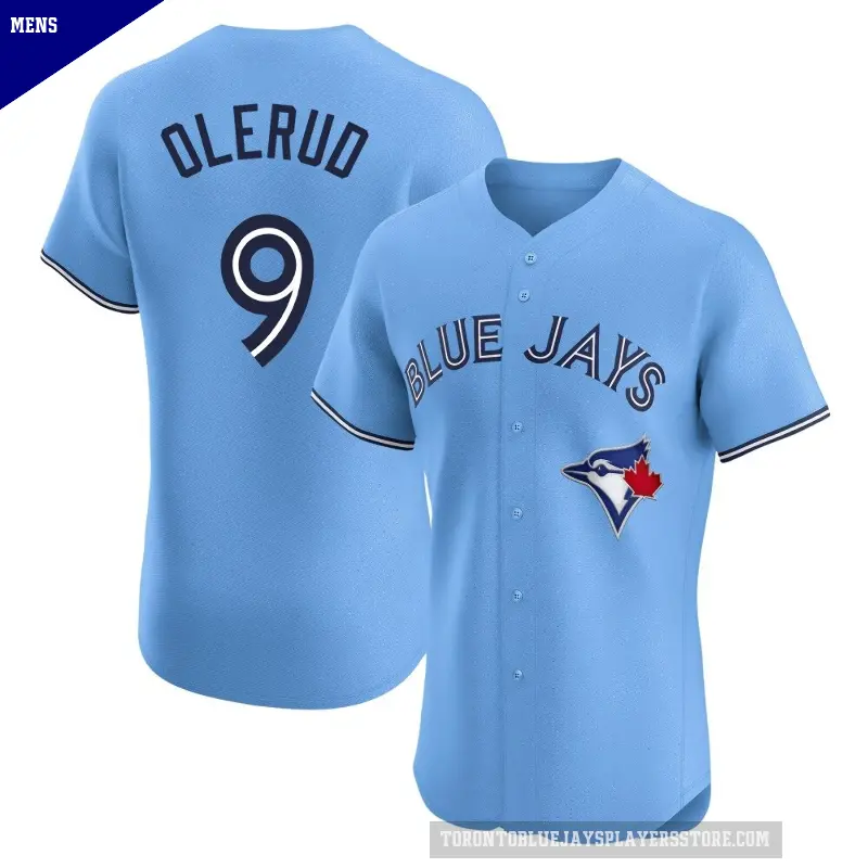 Men's No.9 John Olerud Toronto Blue Jays Blue Elite Powder Alternate Jersey