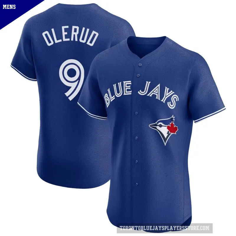 Men's No.9 John Olerud Toronto Blue Jays Royal Elite Alternate Jersey