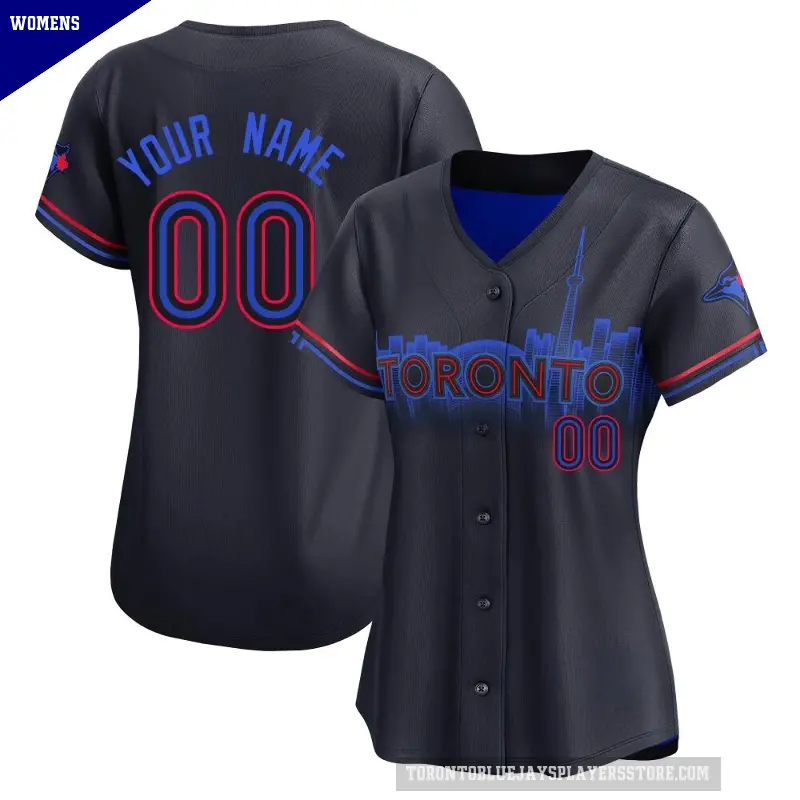 Women's No.00 Custom Toronto Blue Jays Black Limited 2024 City Connect Jersey