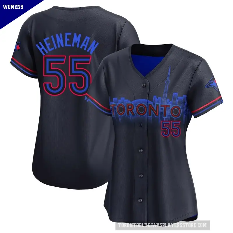 Women's No.55 Tyler Heineman Toronto Blue Jays Black Limited 2024 City Connect Jersey