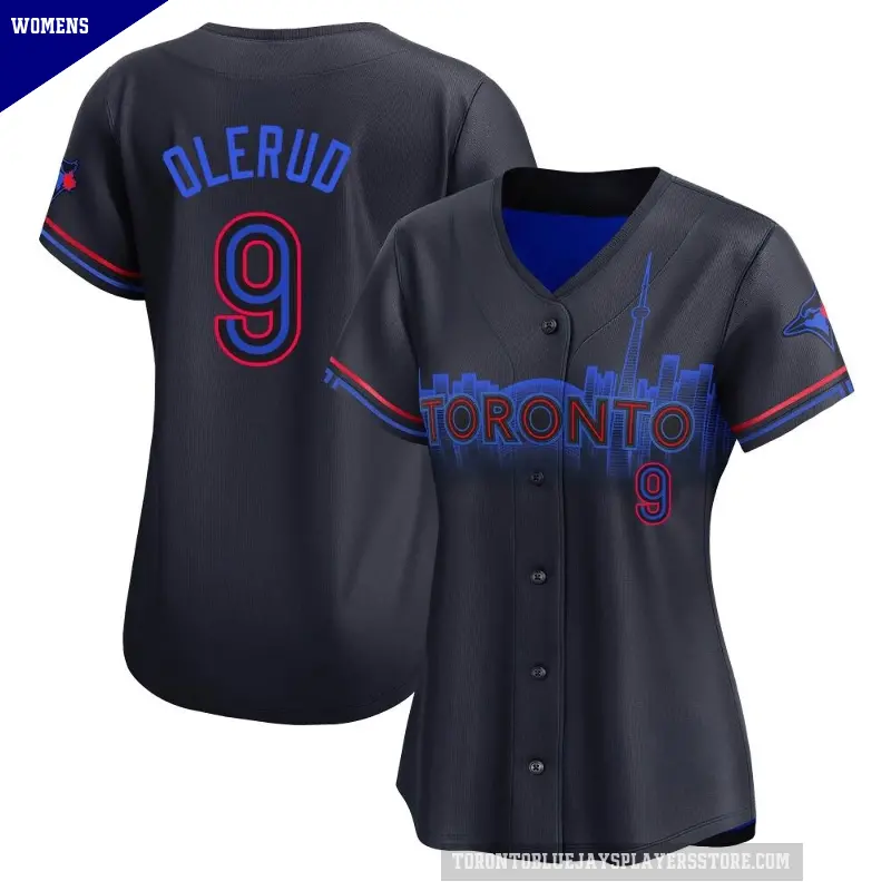 Women's No.9 John Olerud Toronto Blue Jays Black Limited 2024 City Connect Jersey