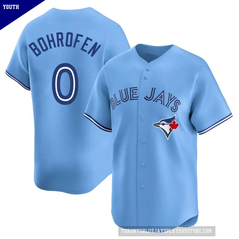 Youth No.0 Jace Bohrofen Toronto Blue Jays Blue Limited Powder Alternate Jersey