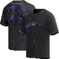 Youth No.48 Seranthony Dominguez Toronto Blue Jays Black Replica Holographic Alternate Jersey