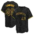 Youth No.48 Seranthony Dominguez Toronto Blue Jays Black Replica Snake Skin City Jersey
