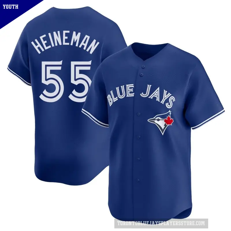 Youth No.55 Tyler Heineman Toronto Blue Jays Royal Limited Alternate Jersey
